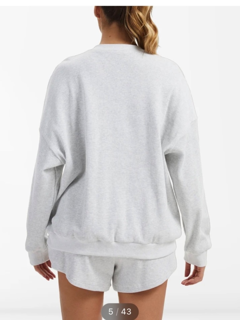 NWT Oversized Waffle Knit Lounge Set (Medium) - Picture 11 of 12